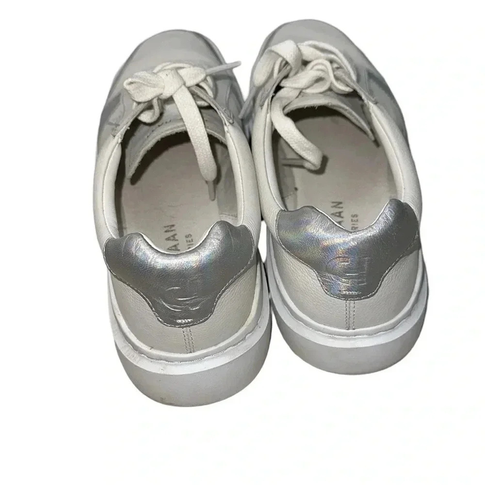 Cole Haan Grand White Lace up Sneakers Size 7.5 - Picture 6 of 7